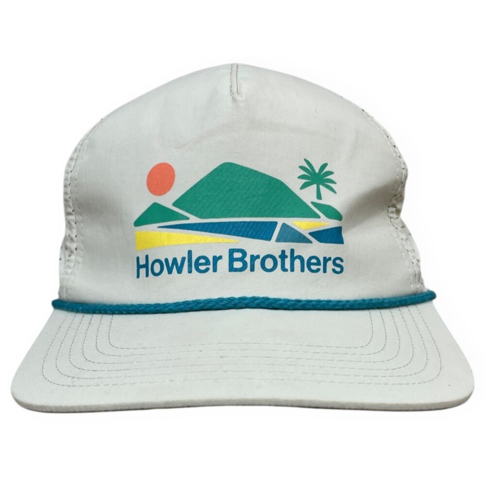 Howler Bros Hat Cap Snapback Beige Aperture Tech Vented Performance Rope Hiking